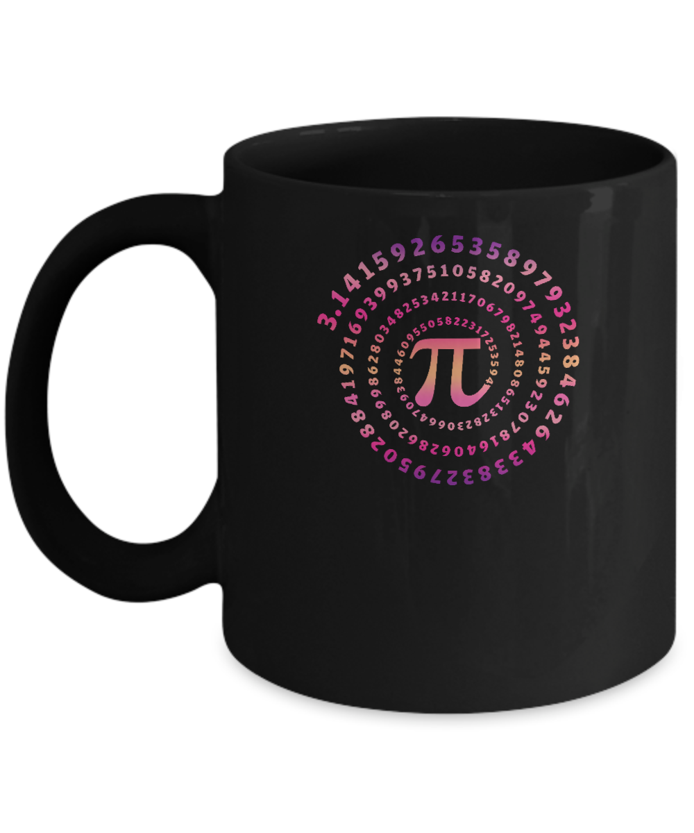 Pi Spiral Novelty-Coffee Mug-11oz Mug-Black