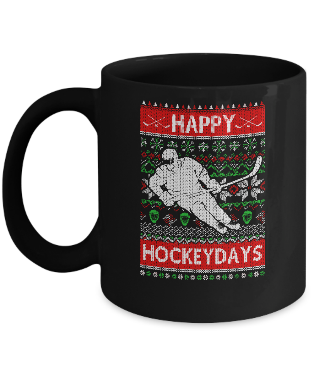 Happy Hockeydays Ice Hockey Christmas Ugly Xmas Pajamas Mug