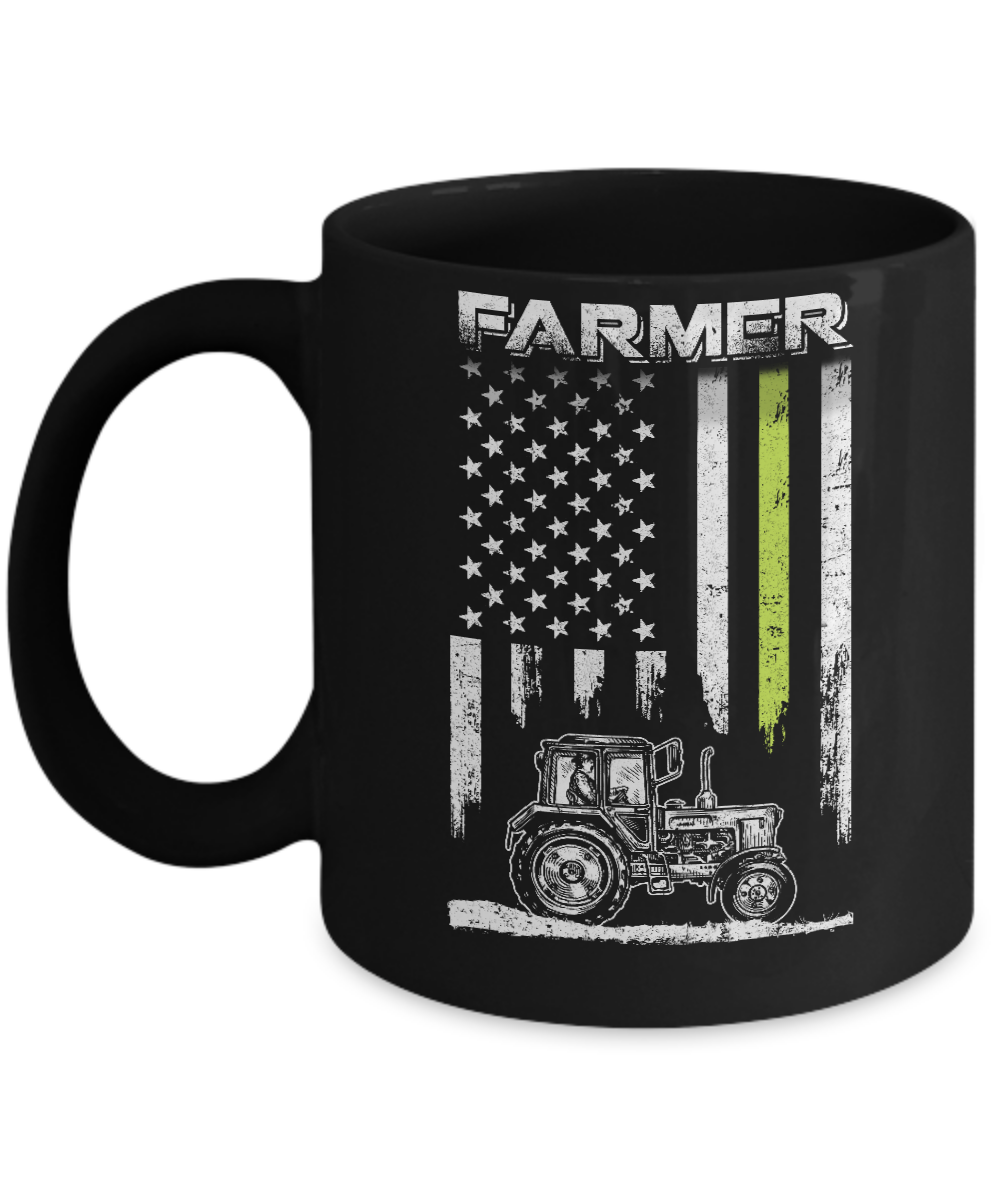 Farmer Patriotic American Flag Mug