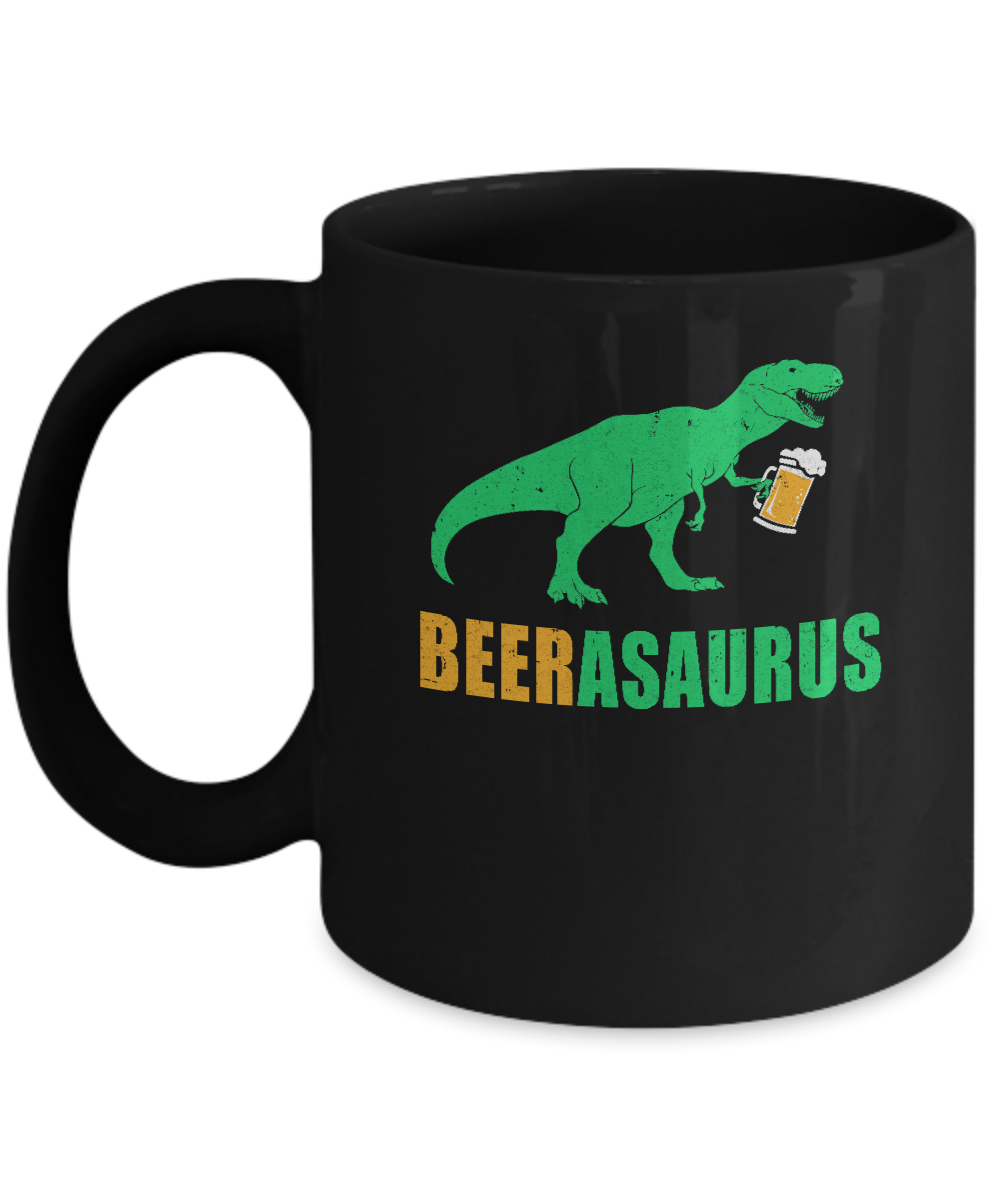 Beerasaurus Funny International Beer Day Dinosaur Gift Mug