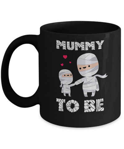 Cute Funny Mummy To Be Pregnant Mom Halloween Mug-Coffee Mug-11oz Mug-Black