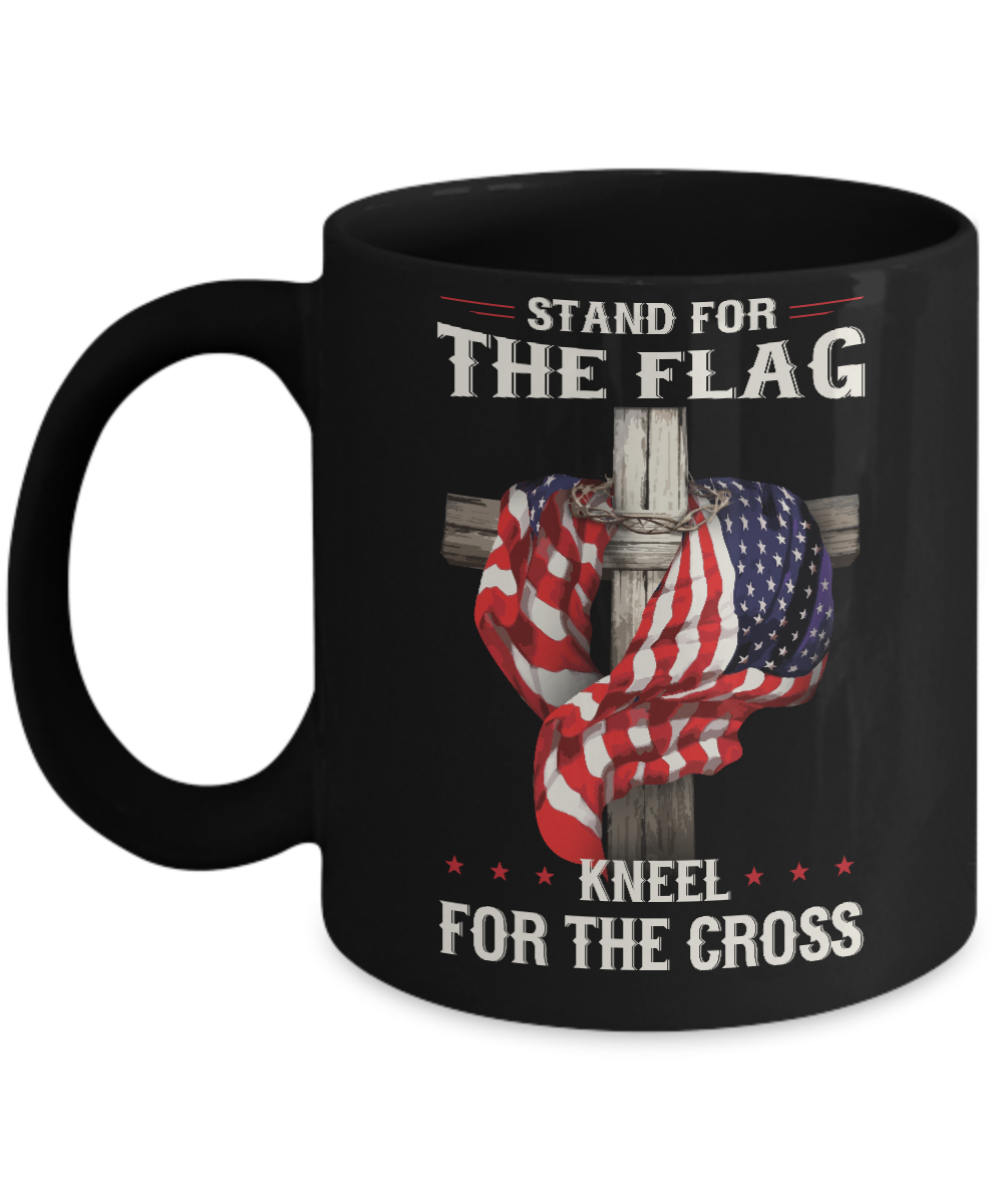 Stand For The Flag Kneel For The Cross Mug