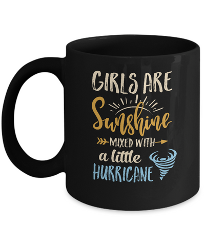Girls Are Sunshine Mixed Little Hurricane Mug-Coffee Mug-11oz Mug-Black