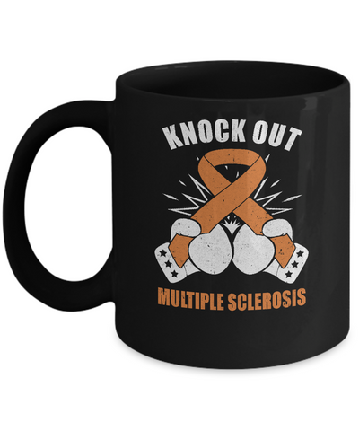 Boxing knock out Multiple Sclerosis Awareness Support Mug-Coffee Mug-11oz Mug-Black