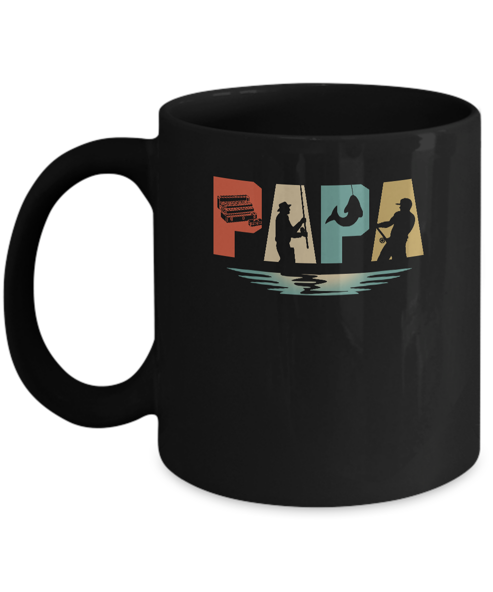 Vintage Fishing Papa Father's Day Gift Mug