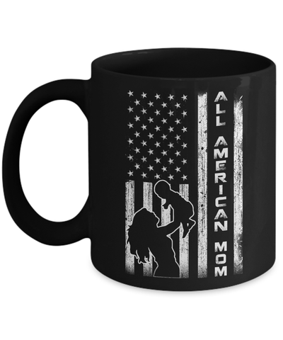 All American Mom Flag Mug-Coffee Mug-11oz Mug-Black