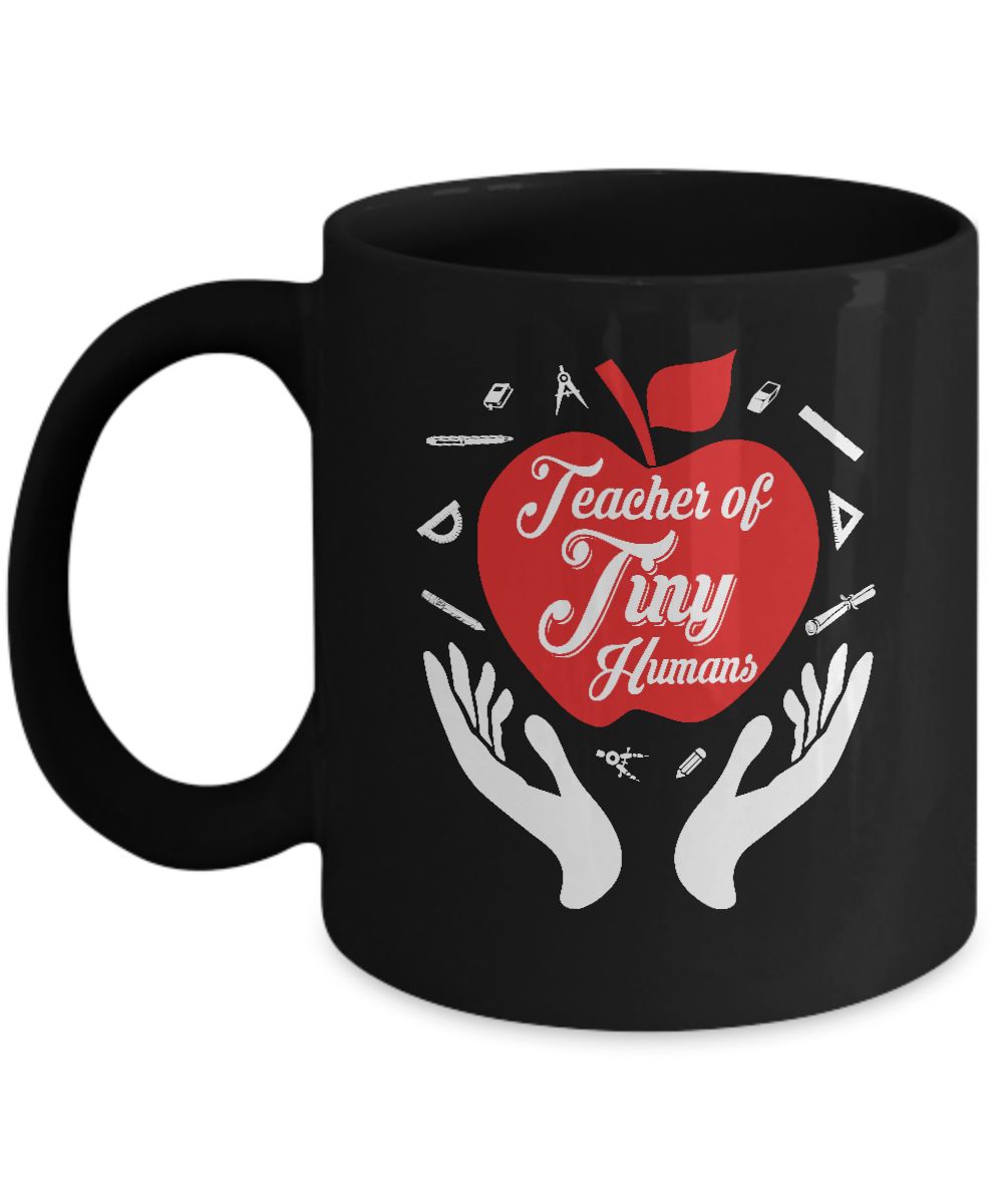 Kindergarten Preschool Teacher Tiny Humans Mug-Coffee Mug-11oz Mug-Black