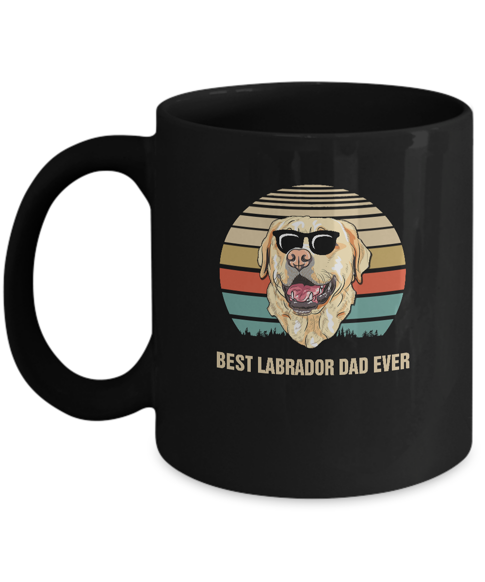 Vintage Labrador Dad Gifts Best Labrador Dad Ever Mug-Coffee Mug-11oz Mug-Black