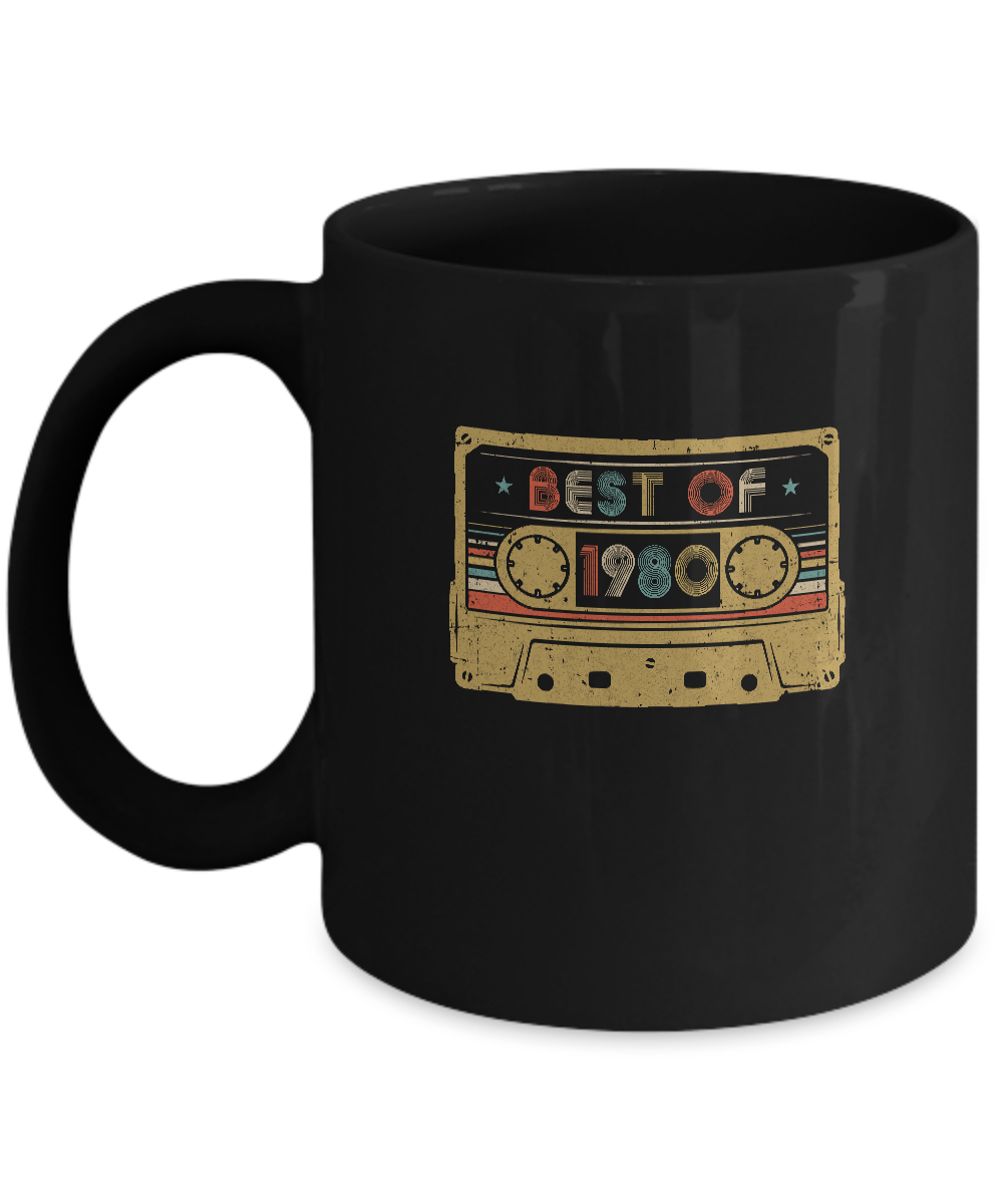 Vintage Cassette Best Of 1980 42th Cassette Birthday Gifts Mug