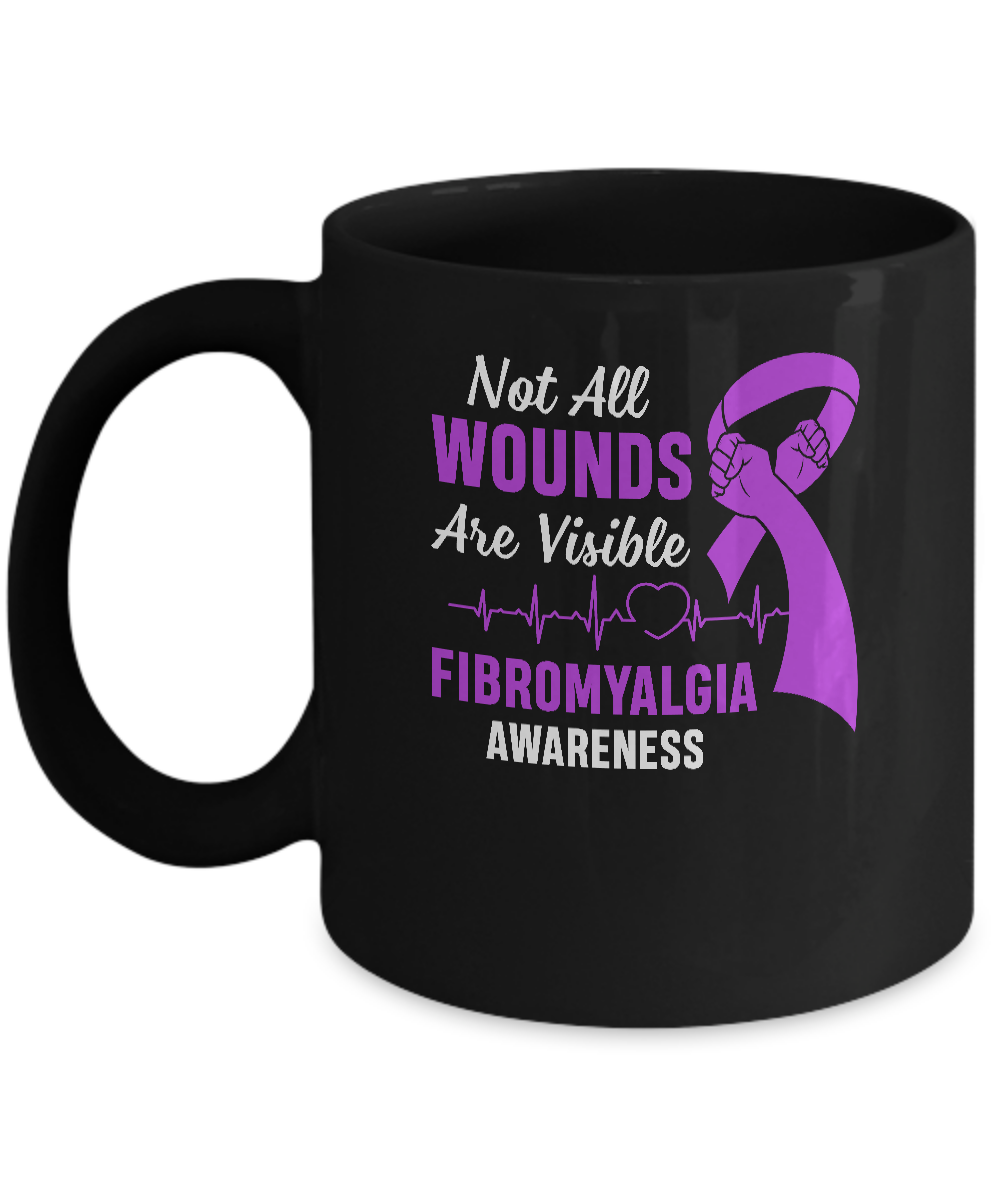 Fibromyalgia Awareness Purple Not All Wounds Are Visible Mug