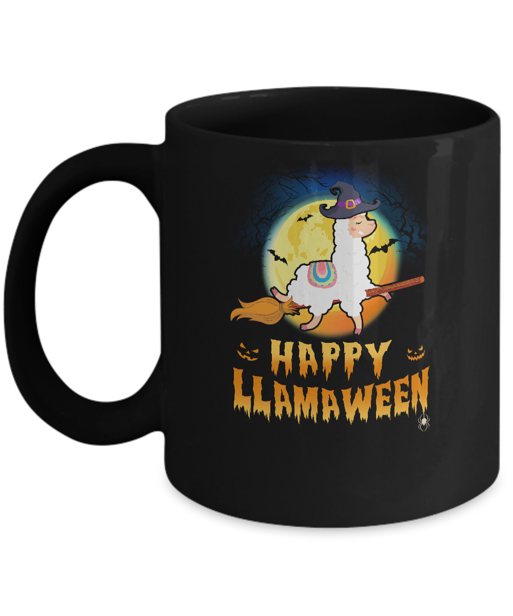 Happy Llamaween Halloween Llama Witch Costume Mug