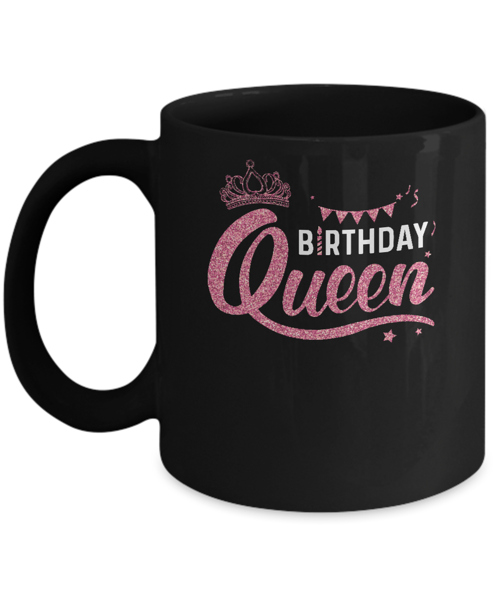 Birthday Queen Happy Party Mug-Coffee Mug-11oz Mug-Black