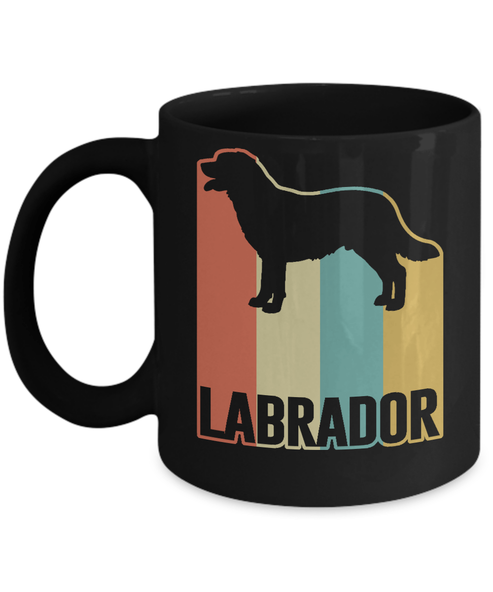 Classic Vintage Retro Style Labrador Dog Mug-Coffee Mug-11oz Mug-Black