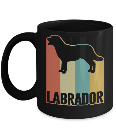 Classic Vintage Retro Style Labrador Dog Mug-Coffee Mug-11oz Mug-Black