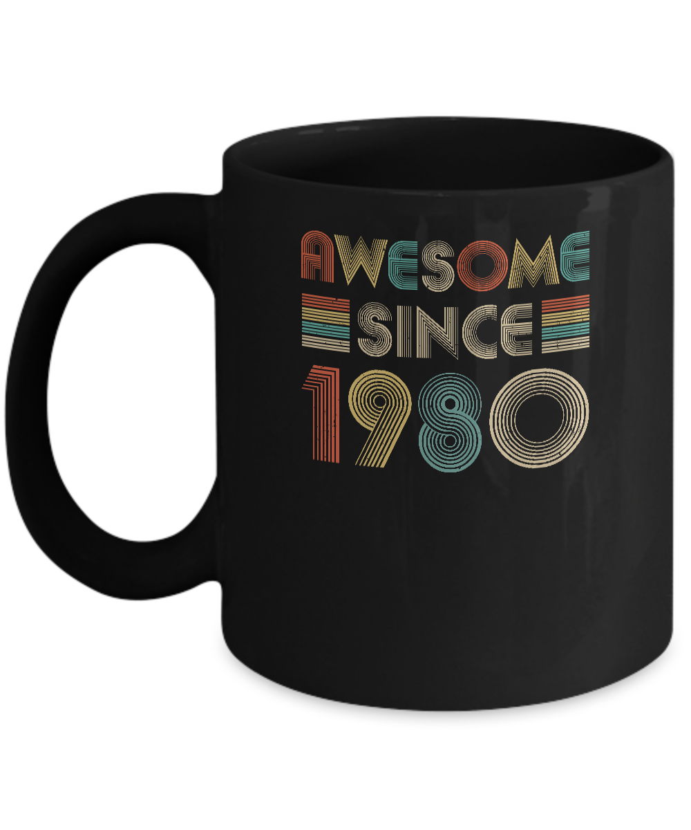 Awesome Since 1980 41th Birthday Gifts Mug-Coffee Mug-11oz Mug-Black