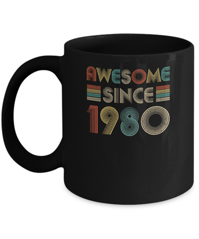 Awesome Since 1980 41th Birthday Gifts Mug-Coffee Mug-11oz Mug-Black