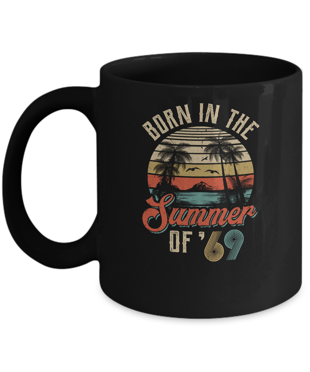 Classic Vintage 1969 52th Birthday Gift Summer Of 69 Mug-Coffee Mug-11oz Mug-Black