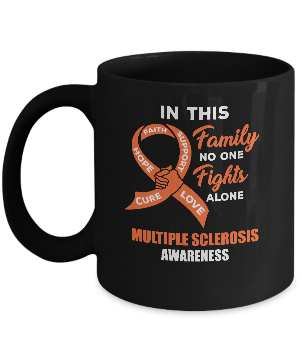 In This School No One Fights Multiple Sclerosis Alone Mug-Coffee Mug-11oz Mug-Black
