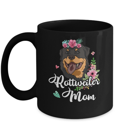 Rottweiler Mom Funny Dog Mom Gift Idea Mug-Coffee Mug-11oz Mug-Black