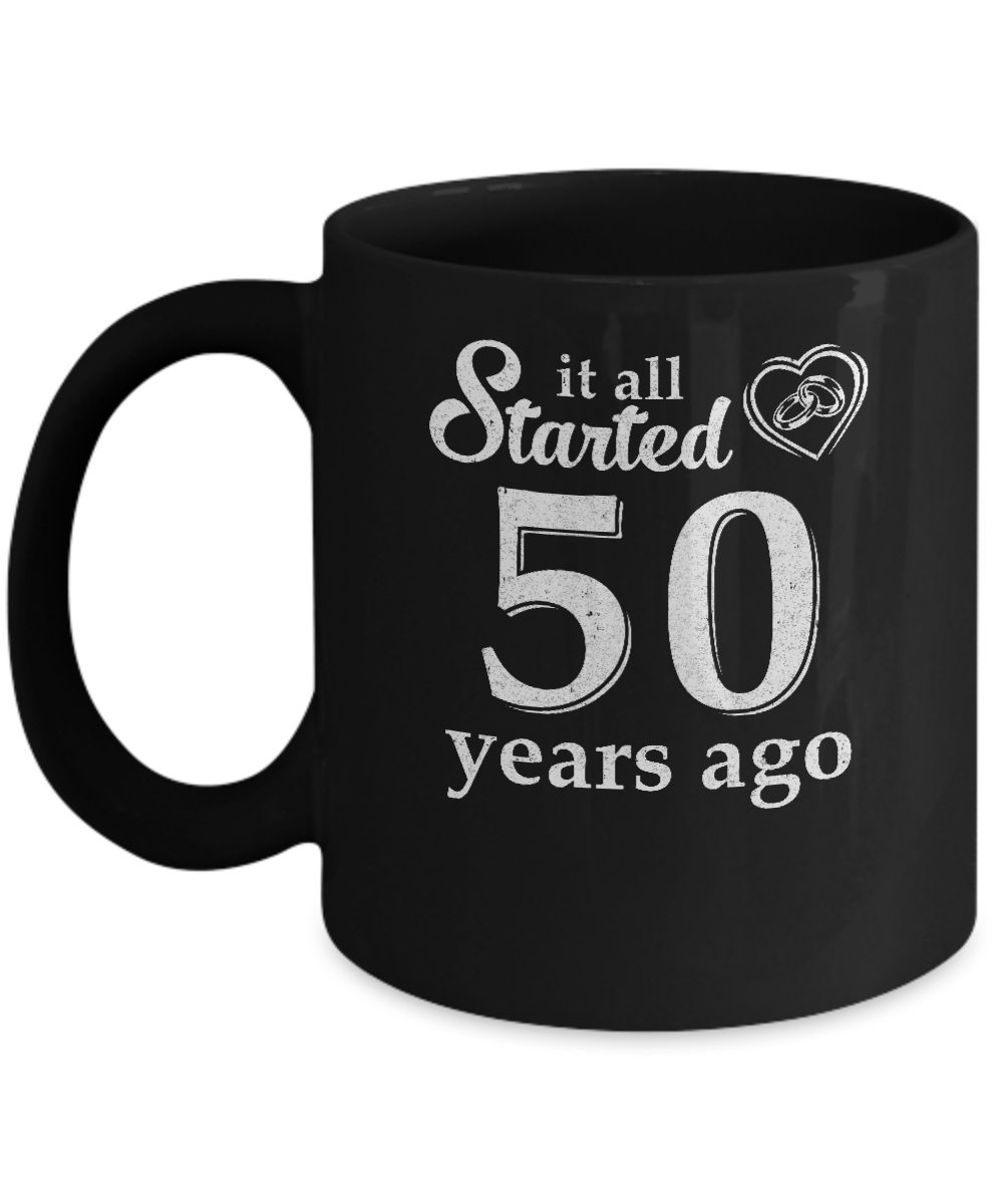 50Th Wedding Anniversary Married Couples 1972 Husband Wife Mug