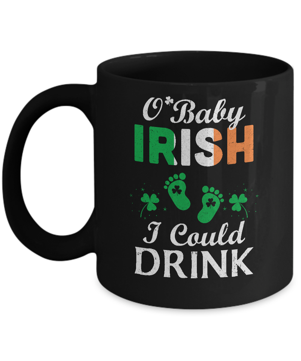 Irish I Could Drink Pregnancy Announcement St Patricks Mug
