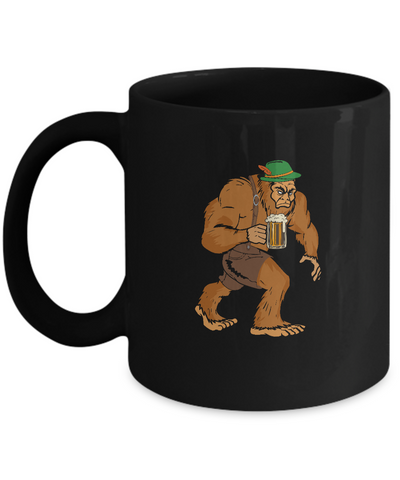 German Bigfoot Drinking Beer Funny Oktoberfest 2019 Mug-Coffee Mug-11oz Mug-Black