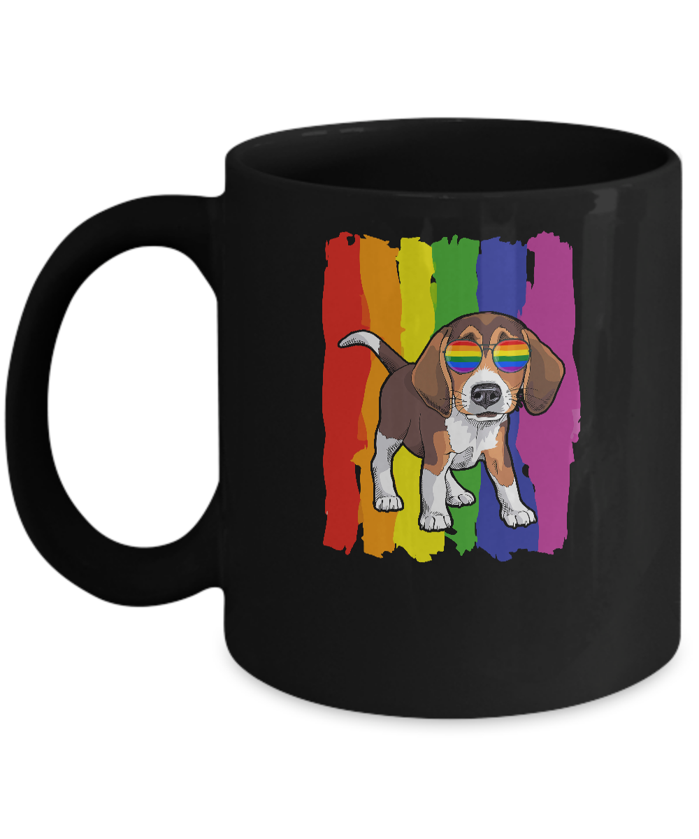Funny Beagle LGBT LGBT Pride Gifts Mug-Coffee Mug-11oz Mug-Black