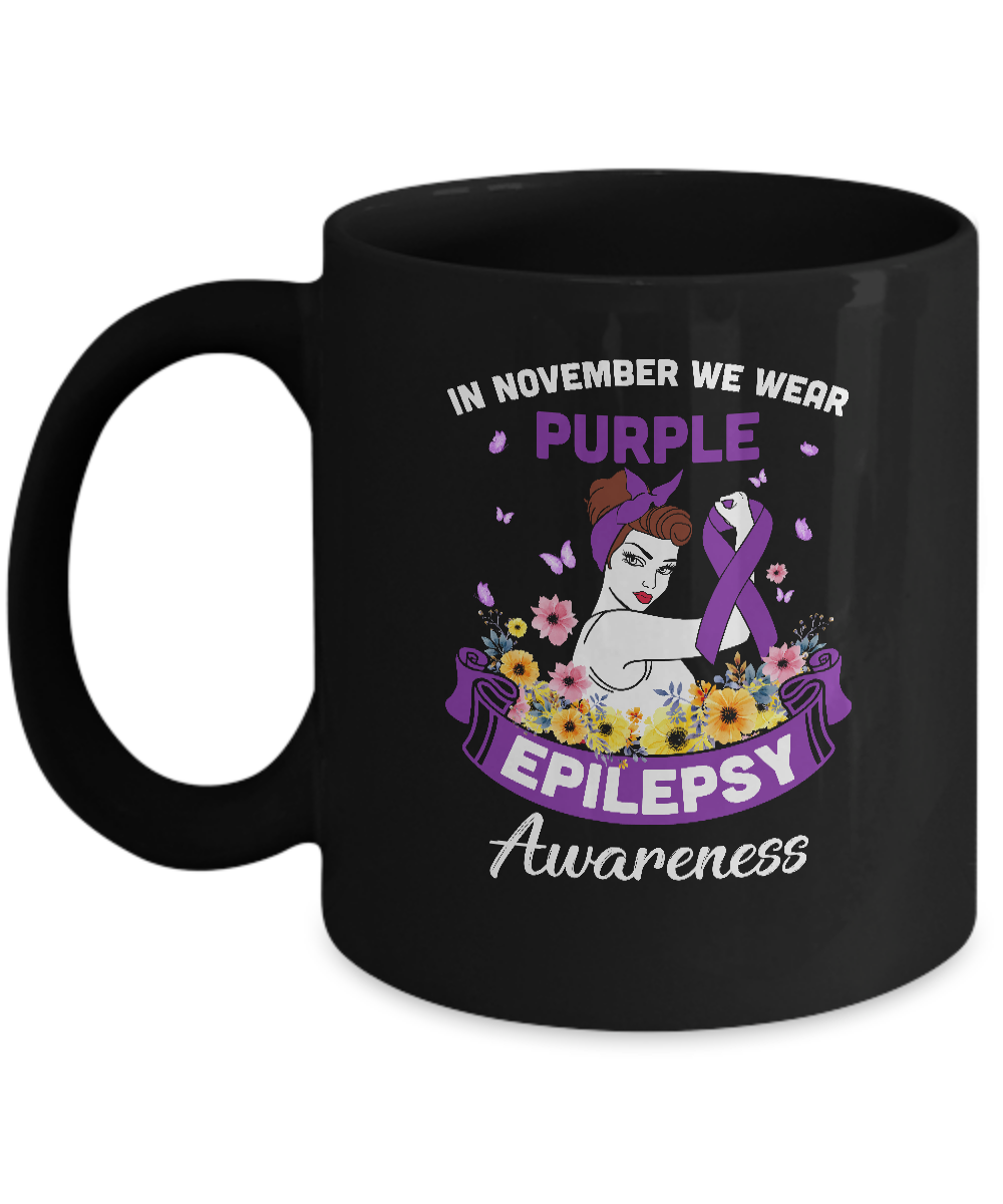 In November We Wear Purple Epilepsy Awareness Support Gifts Mug