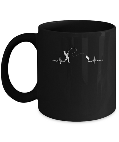 Fishing Heartbeat For Fisherman Mug-Coffee Mug-11oz Mug-Black