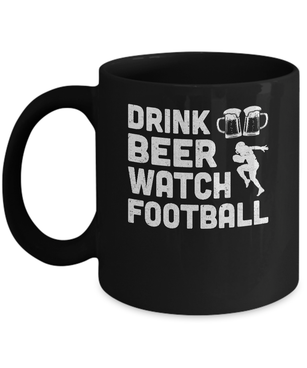 Drink Beer Watch Football For Gameday Mug-Coffee Mug-11oz Mug-Black