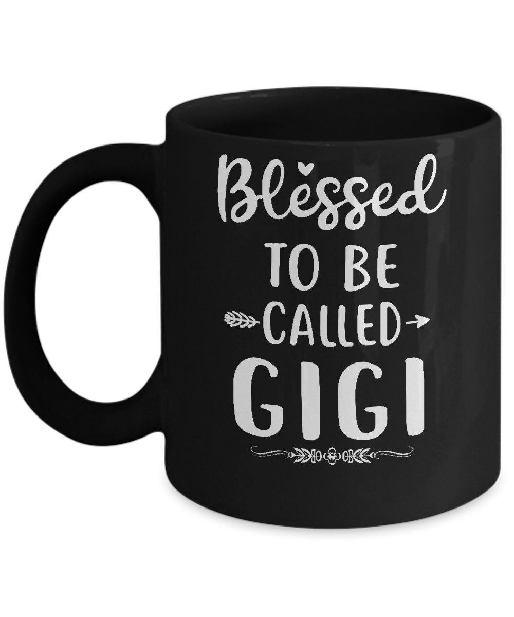 Funny Grandma Blessed To Be Called Gigi Mug-Coffee Mug-11oz Mug-Black
