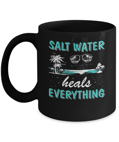 Saltwater Heals Everything Mug-Coffee Mug-11oz Mug-Black