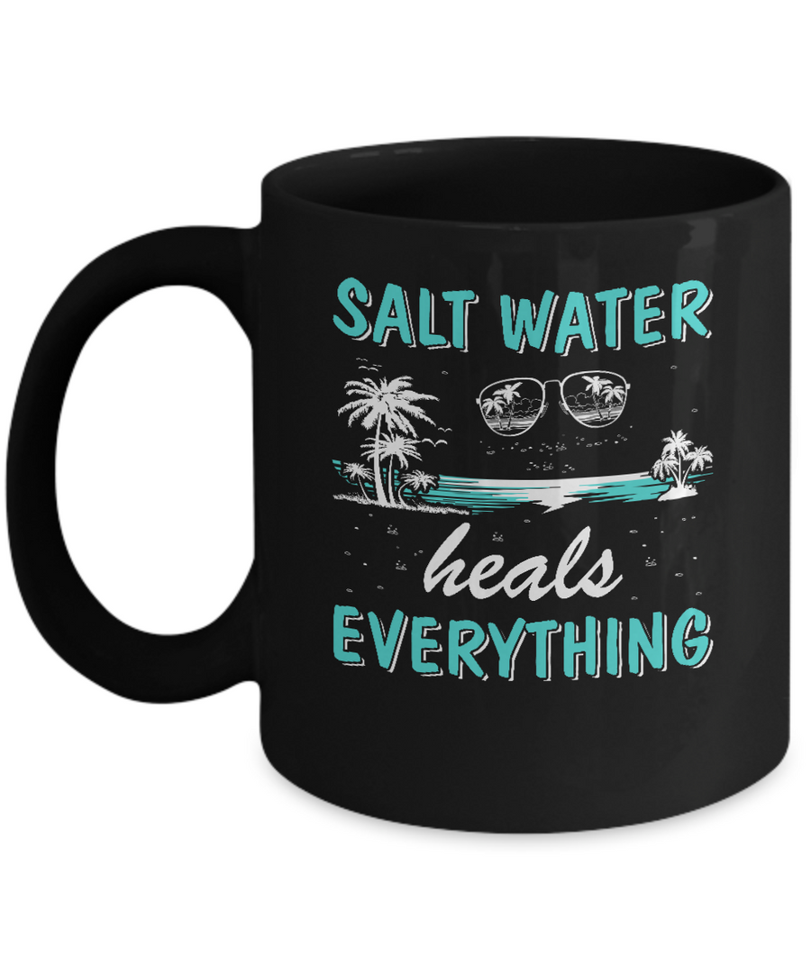 Saltwater Heals Everything Mug-Coffee Mug-11oz Mug-Black