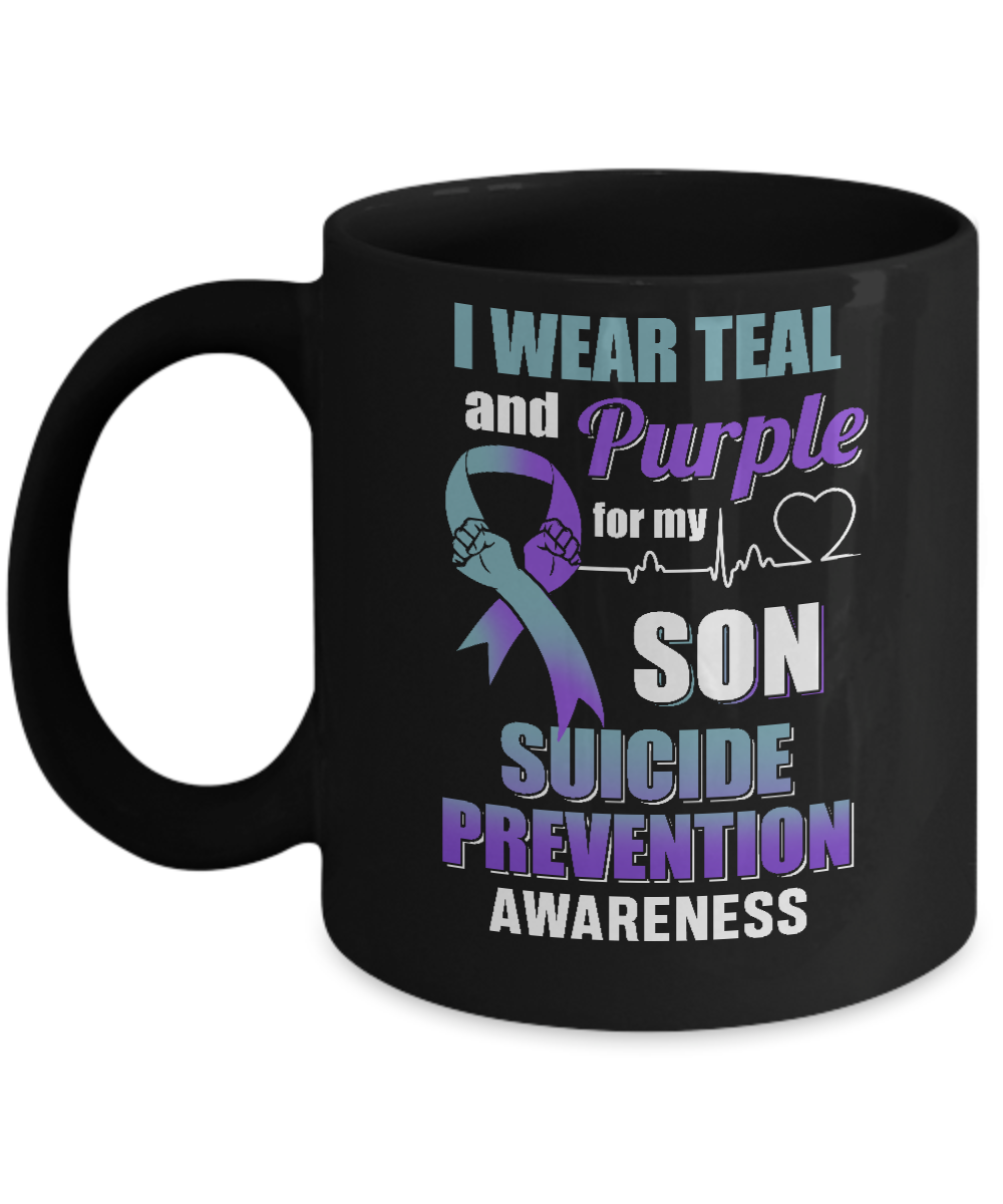 I Wear Teal Purple For My Son Suicide Prevention Awareness Mug