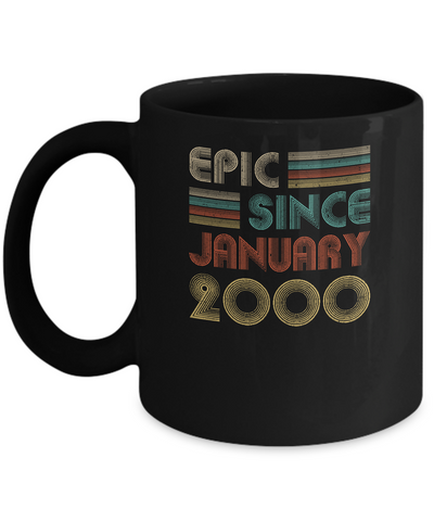 Epic Since January 2000 Vintage 21th Birthday Gifts Mug-Coffee Mug-11oz Mug-Black