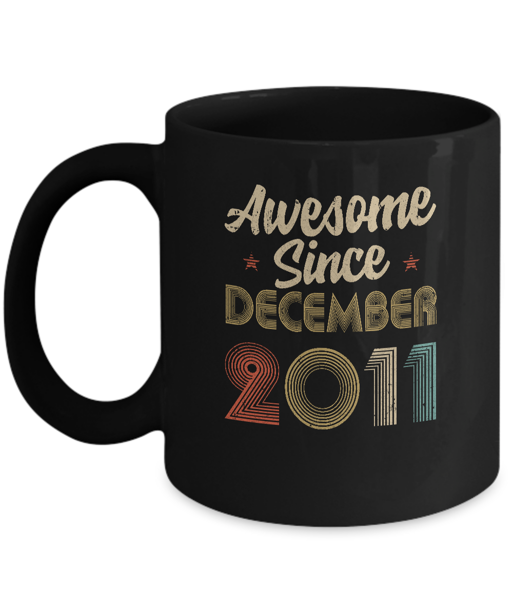 Awesome Since December 2011 Vintage 11th Birthday Gifts Mug