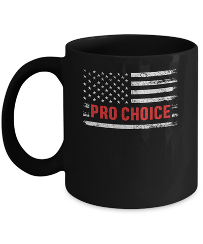 Patriotic US American Flag Pro Choice Veteran Mug-Coffee Mug-11oz Mug-Black