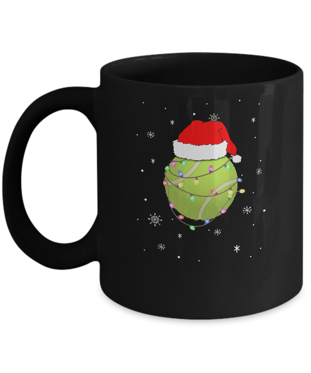 Santa Hat Tennis Christmas Gifts Mug