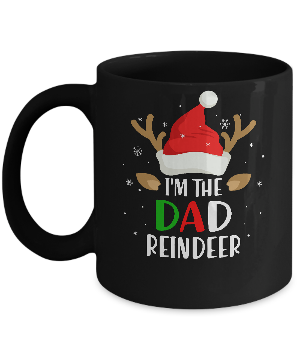 I'm The Dad Reindeer Matching Family Christmas Mug-Coffee Mug-11oz Mug-Black