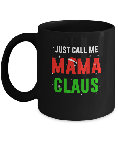 Santa Mama Claus Matching Family Christmas Pajamas Mug-Coffee Mug-11oz Mug-Black