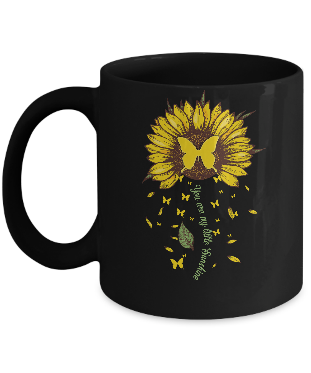 You Are My Little Sunshine Sunflower Butterfly Mug