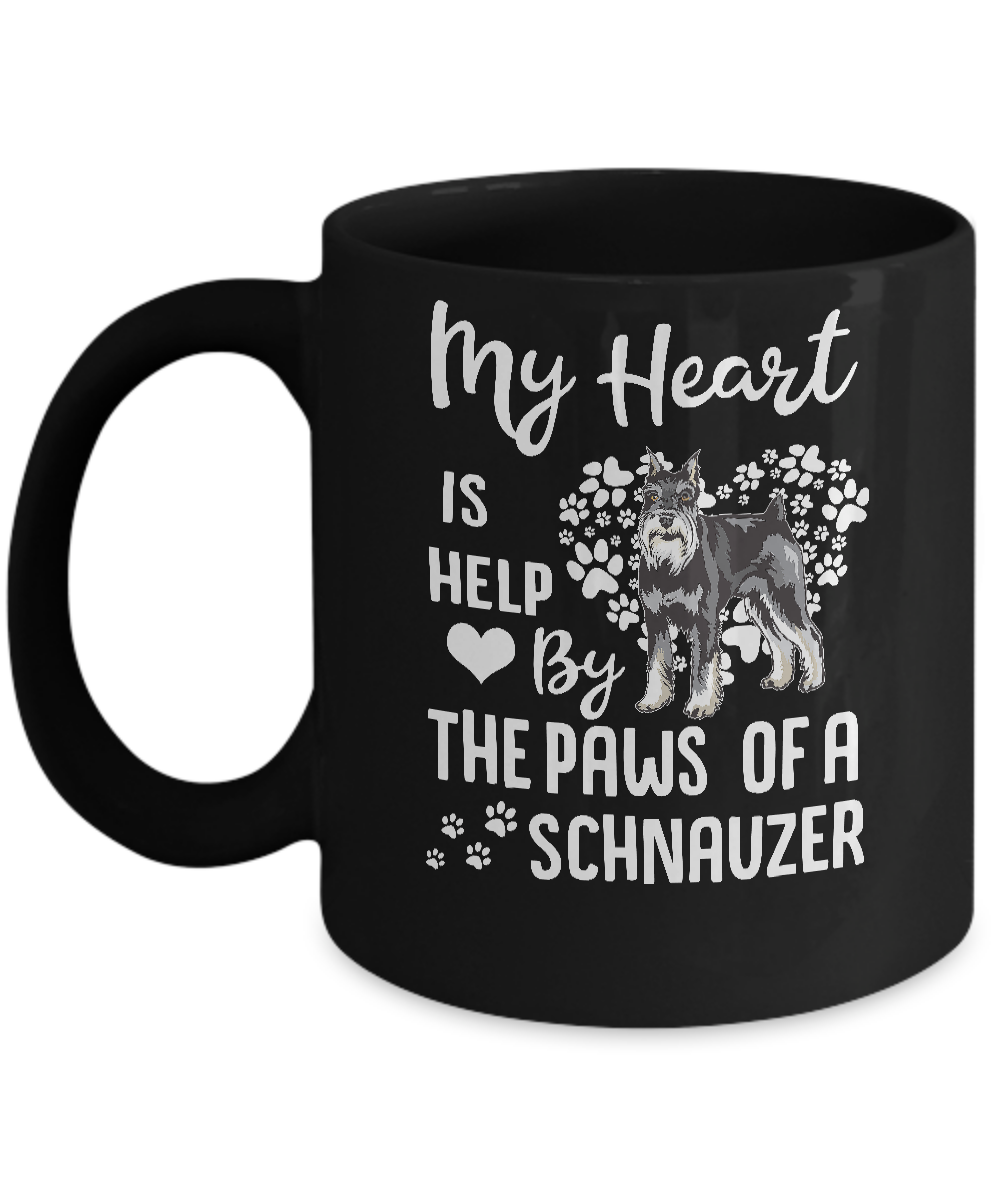 My Heart Is Held By The Paws Of A Schnauzer Lover Mug-Coffee Mug-11oz Mug-Black