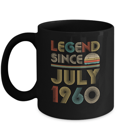 Legend Since July 1960 Vintage 61th Birthday Gifts Mug-Coffee Mug-11oz Mug-Black