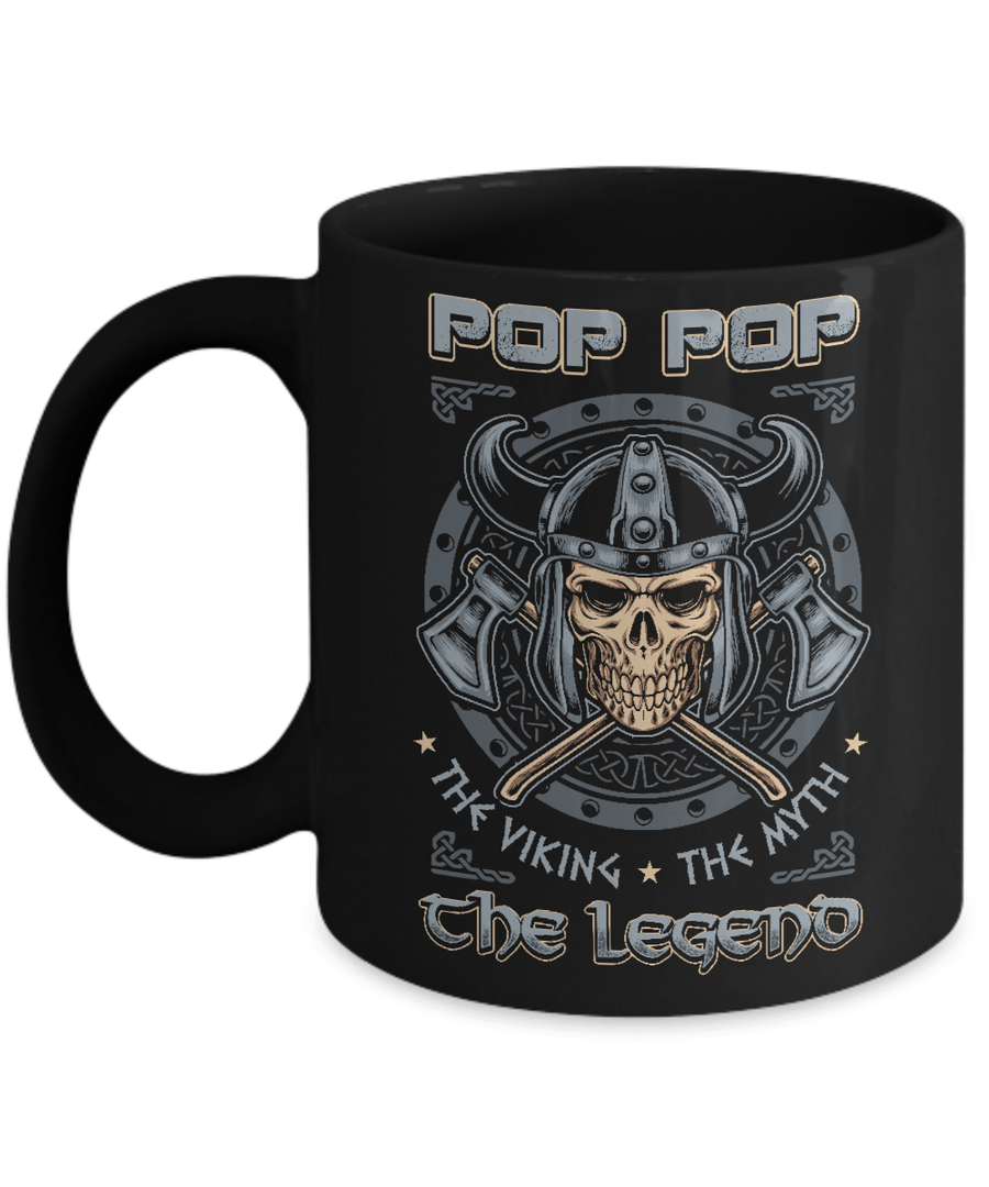 Pop Pop The Viking The Myth The Legend Mug-Coffee Mug-11oz Mug-Black