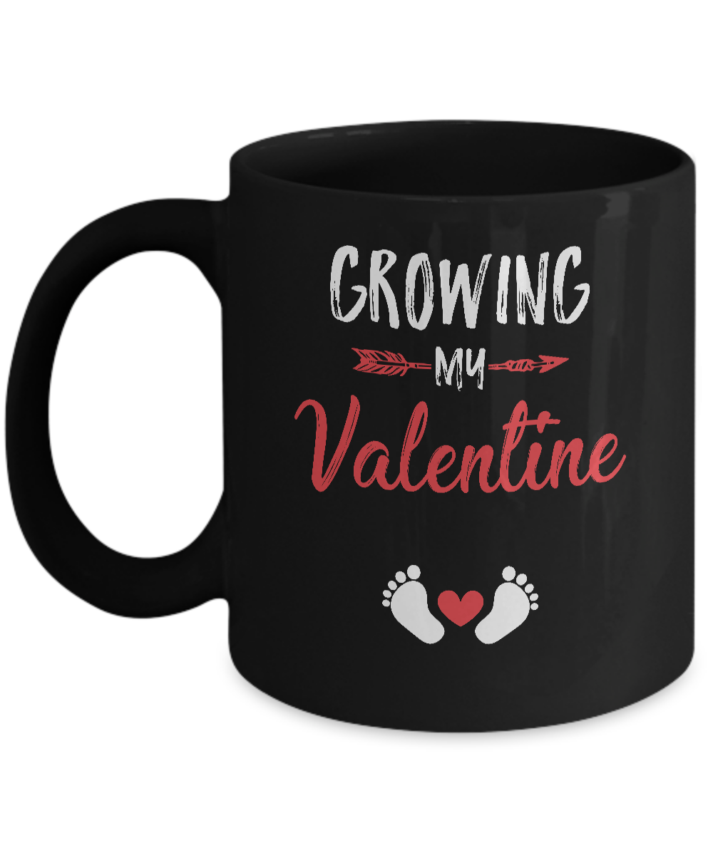 Growing My Valentine Mom Pregnancy Gifts Mug