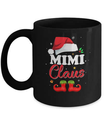 Santa Mimi Claus Matching Family Pajamas Christmas Gifts Mug-Coffee Mug-11oz Mug-Black