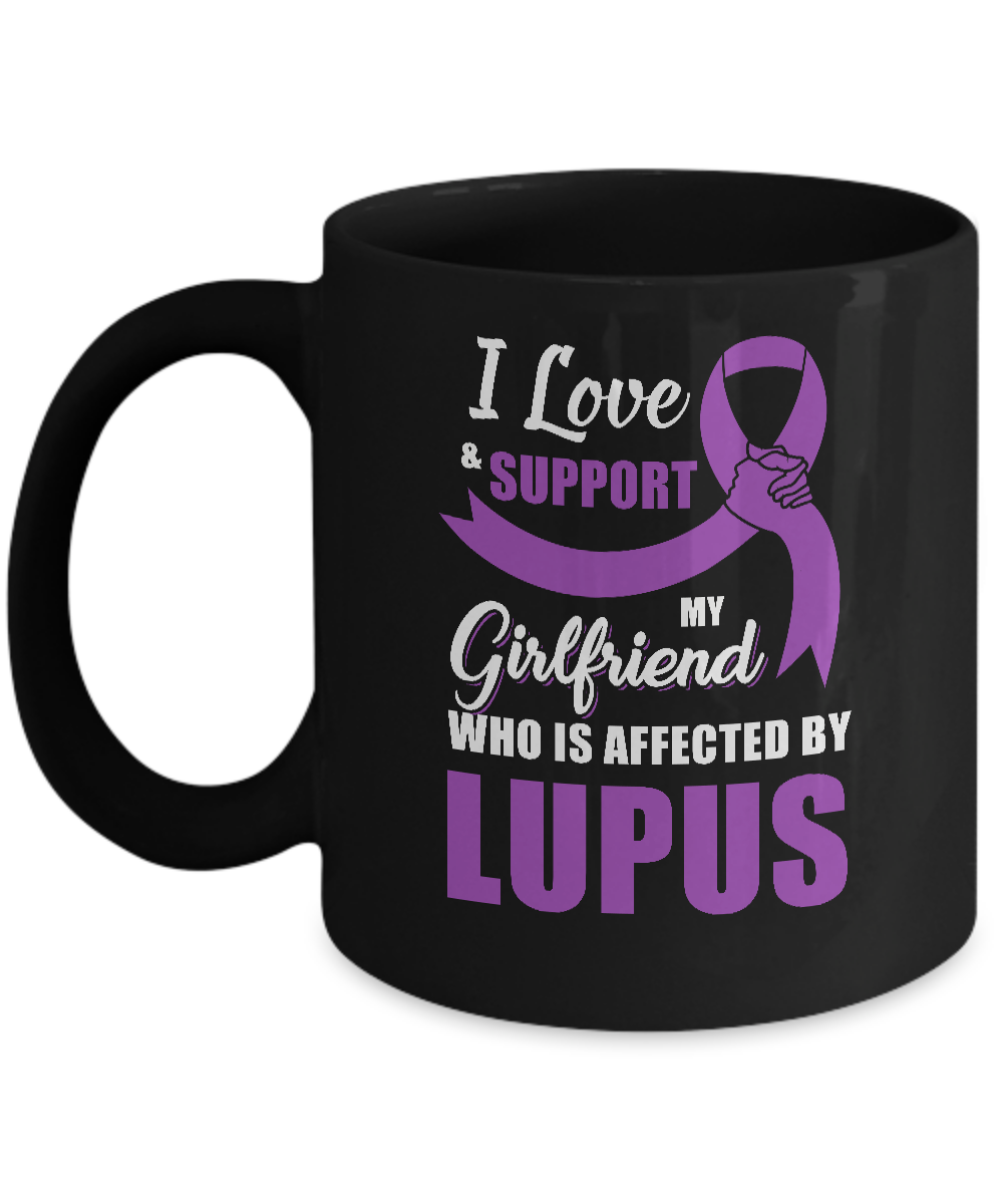 Lupus Awareness Support Purple Girlfriend Boyfriend Mug-Coffee Mug-11oz Mug-Black