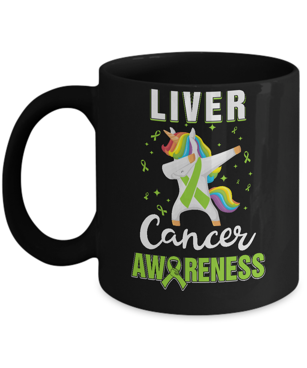 Inspirational Liver Cancer Awareness Unicorn Support Mug