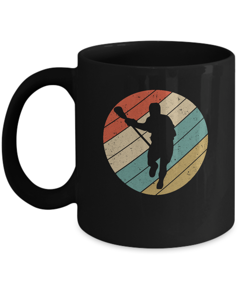 Retro Vintage Lacrosse Gifts Mug-Coffee Mug-11oz Mug-Black