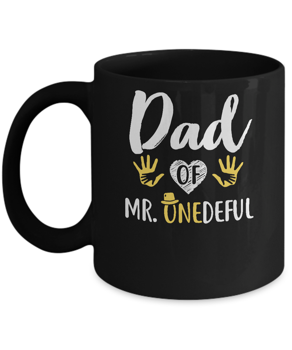 Funny Dad Of Mr. Onederful Wonderful 1st Birthday Boy Mug